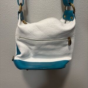 White and Blue Women's Valentina shoulder Bag